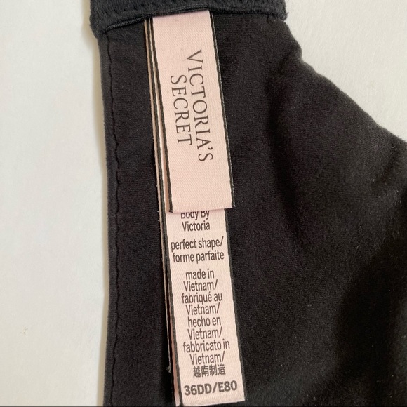 Victorias Secret body by Victoria black perfect shape padded underwire bra 36DD - Picture 10 of 12